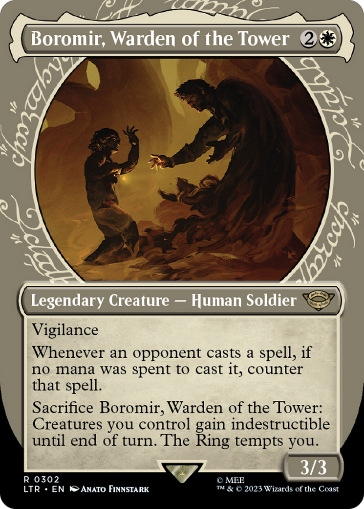 Boromir, Warden of the Tower (Showcase) (302) Foil - The Lord of the Rings: Tales of Middle-earth