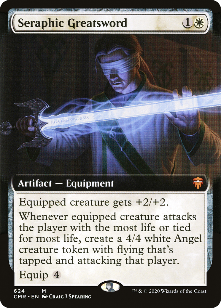 Seraphic Greatsword (Extended Art) (624) - Commander Legends