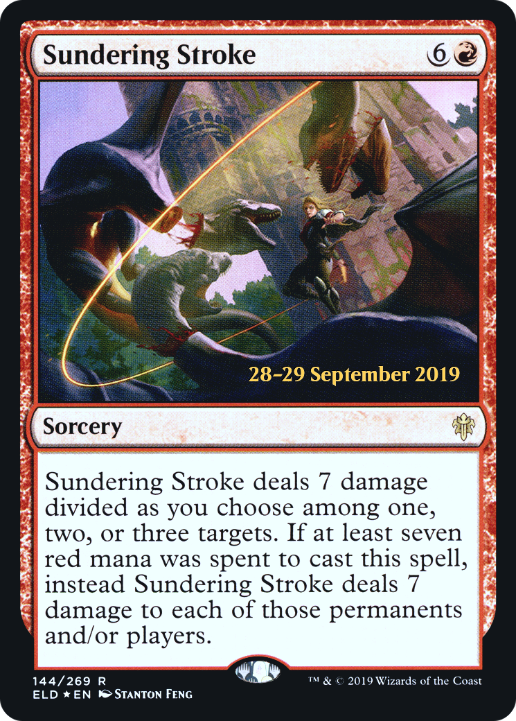 Sundering Stroke (144s) Foil - Throne of Eldraine Promos