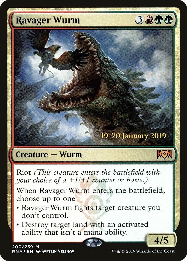 Ravager Wurm (200s) Foil - Ravnica Allegiance Promos