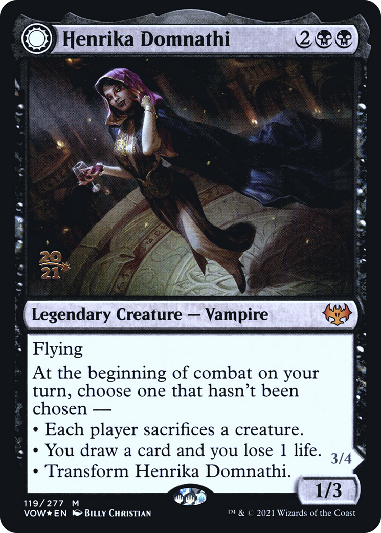 Henrika Domnathi // Henrika, Infernal Seer (119s) Foil - Innistrad: Crimson Vow Promos