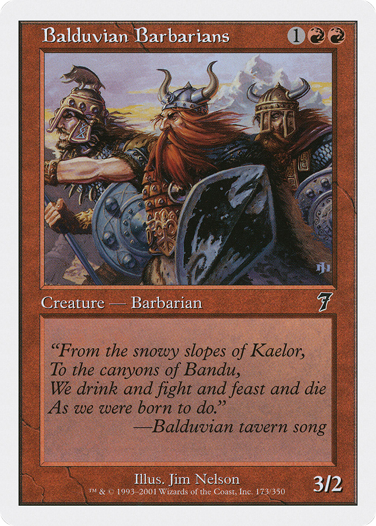 Balduvian Barbarians (173) Foil - Seventh Edition