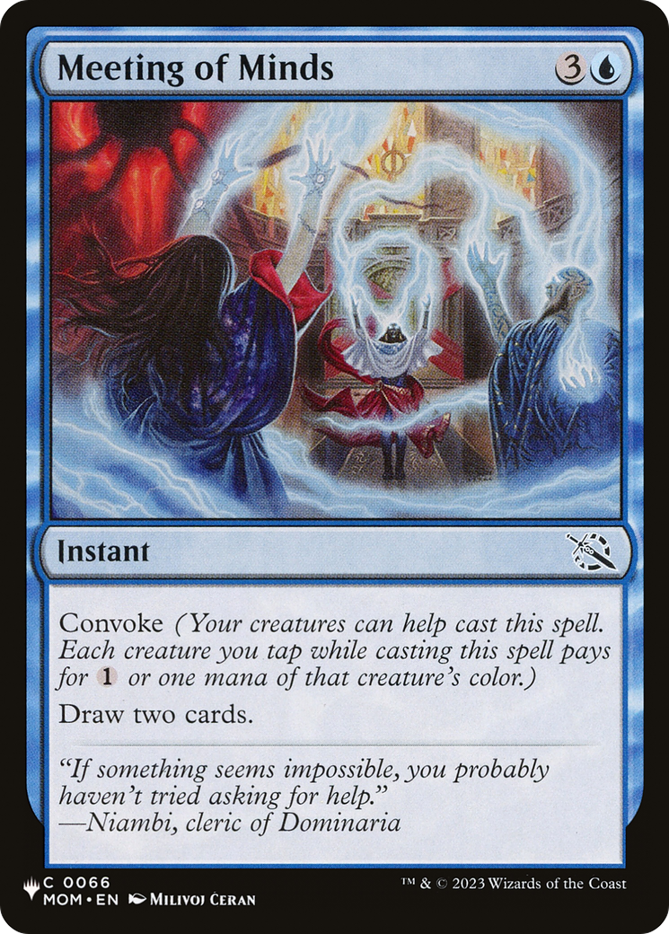 Meeting of Minds (MOM-66) - The List