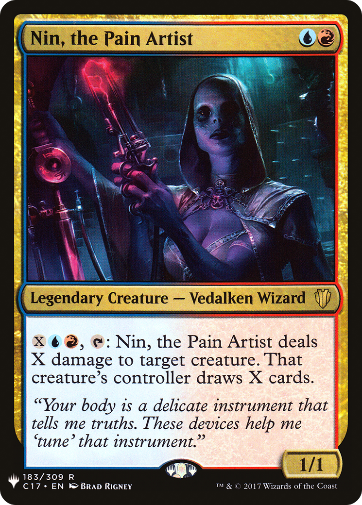 Nin, the Pain Artist (C17-183) - The List