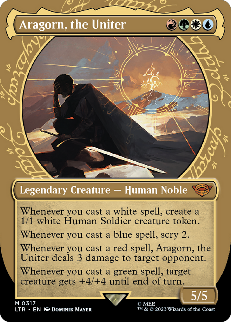 Aragorn, the Uniter (Showcase) (317) Foil - The Lord of the Rings: Tales of Middle-earth