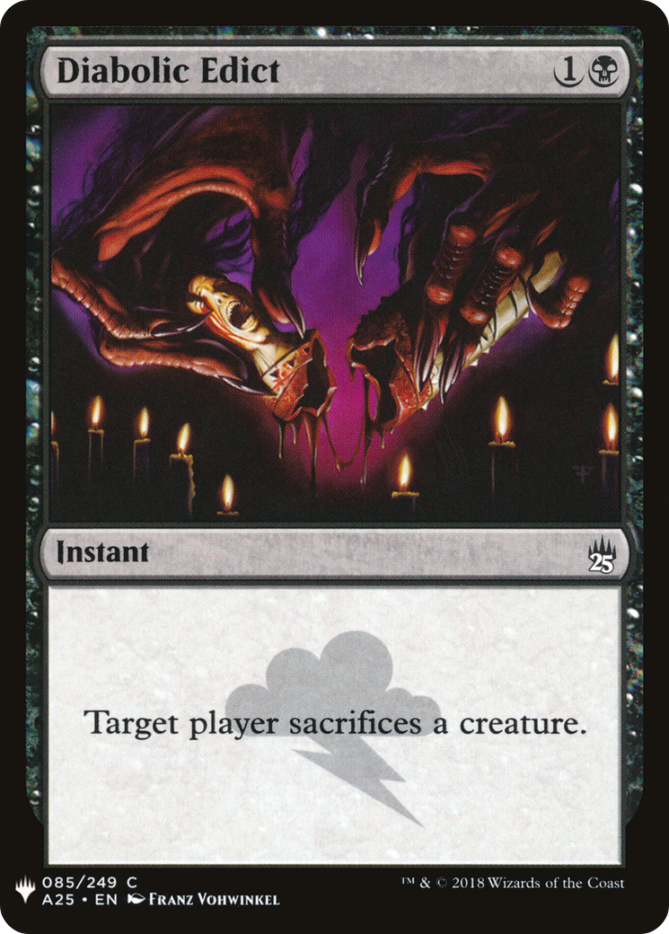 Diabolic Edict (A25-85) - The List