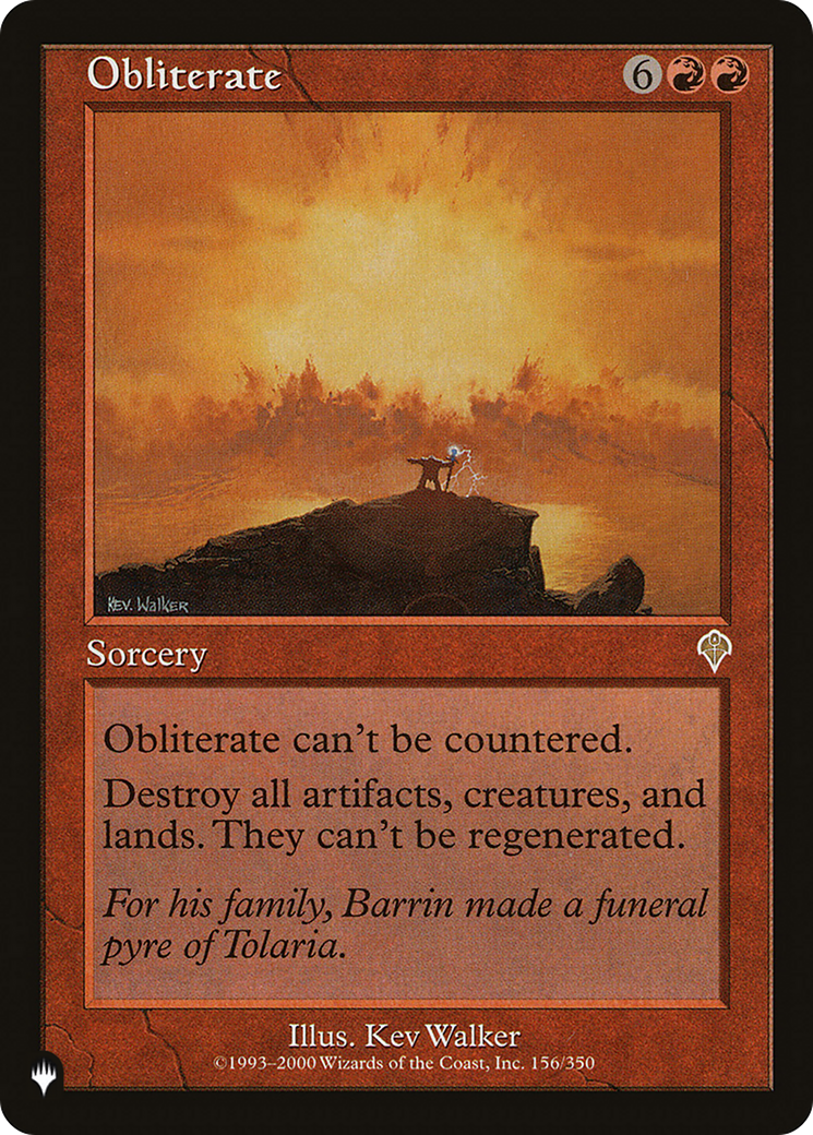 Obliterate (Retro) (INV-156) - The List