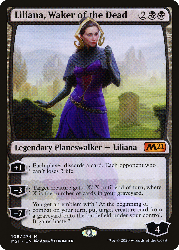 Liliana, Waker of the Dead (108) Foil - Core Set 2021