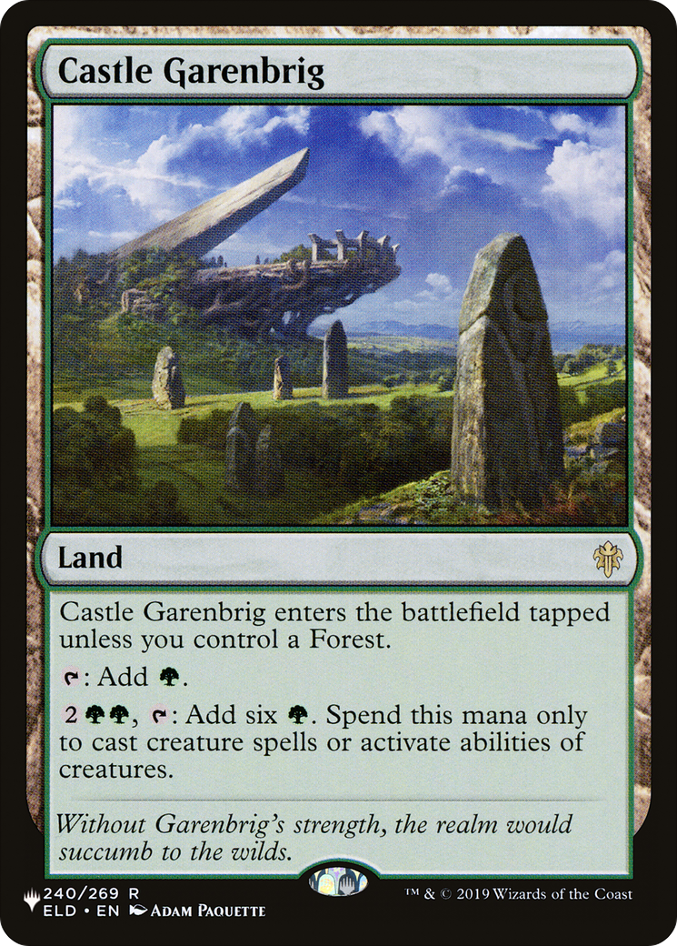 Castle Garenbrig (ELD-240) - The List
