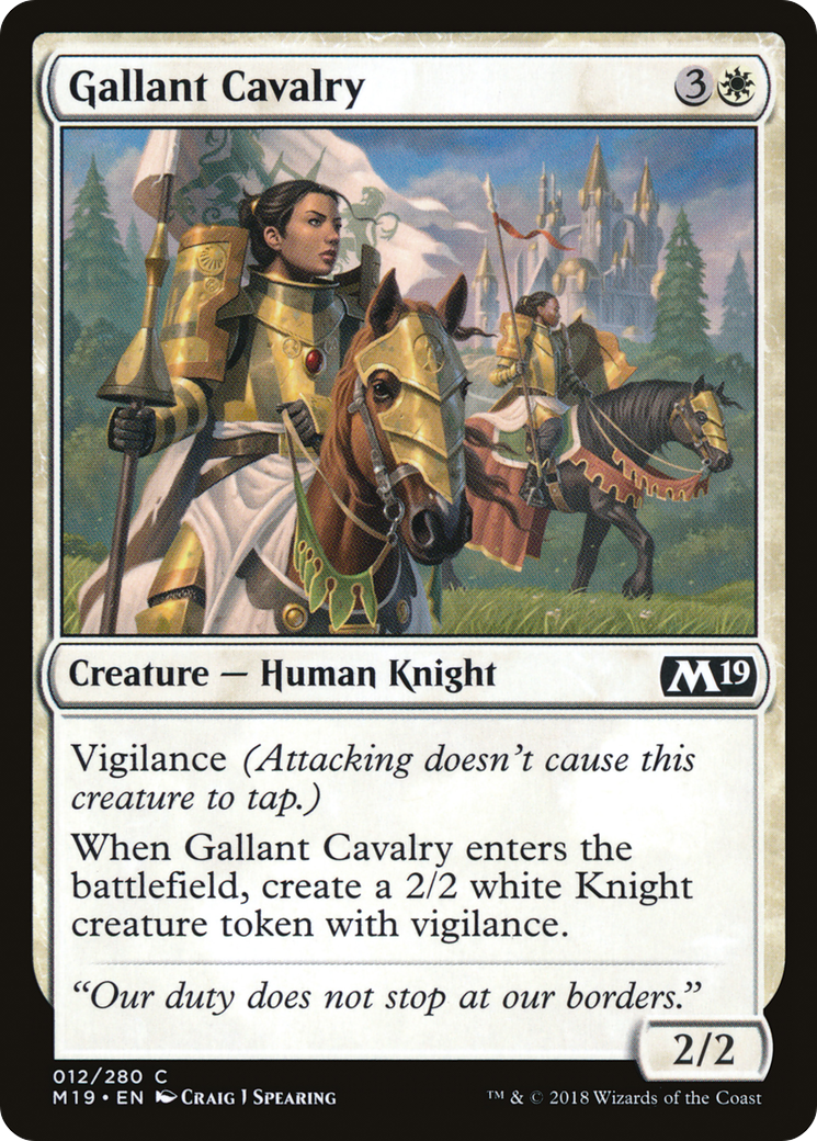 Gallant Cavalry (012) Foil - Core Set 2019