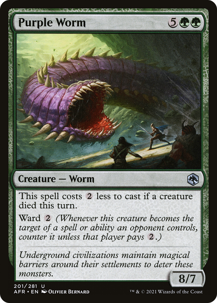 Purple Worm (201) Foil - Adventures in the Forgotten Realms