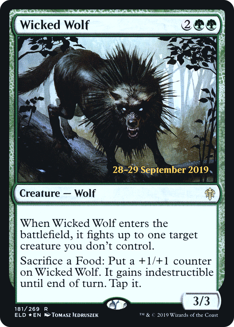 Wicked Wolf (181) Foil - Throne of Eldraine Promos