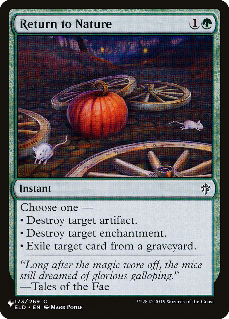 Return to Nature (ELD-173) - The List