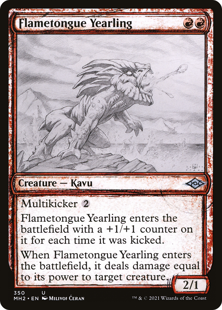 Flametongue Yearling (Showcase) (350) - Modern Horizons 2