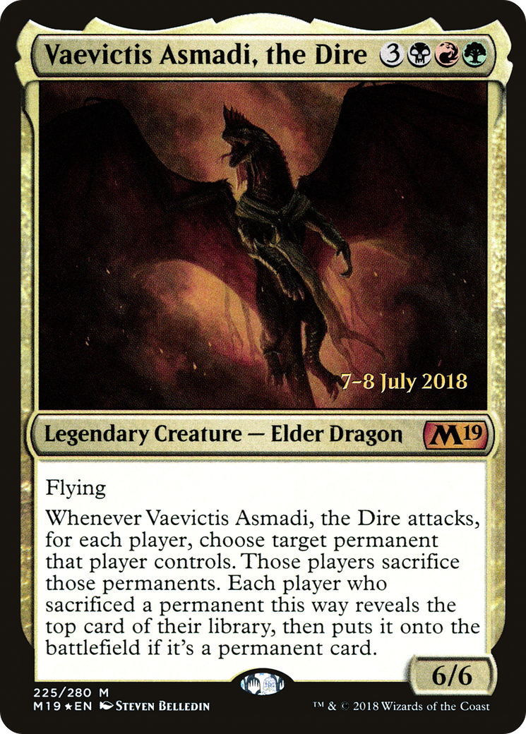 Vaevictis Asmadi, the Dire (225) Foil - Core Set 2019 Promos