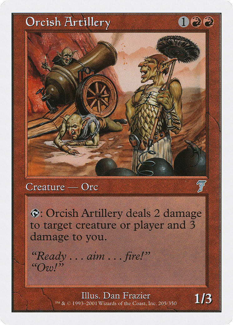 Orcish Artillery (205) Foil - Seventh Edition