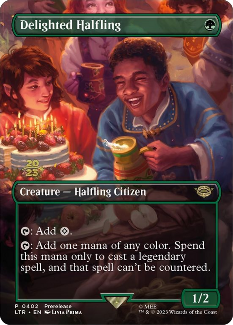 Delighted Halfling (402s) Foil - Tales of Middle-earth Promos