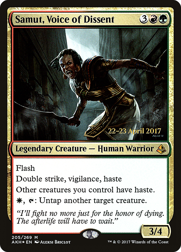 Samut, Voice of Dissent (205) Foil - Amonkhet Promos
