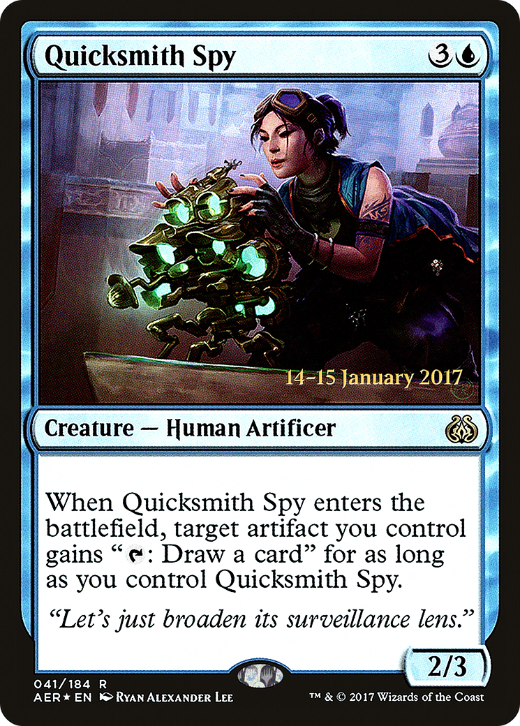 Quicksmith Spy (41s) Foil - Aether Revolt Promos