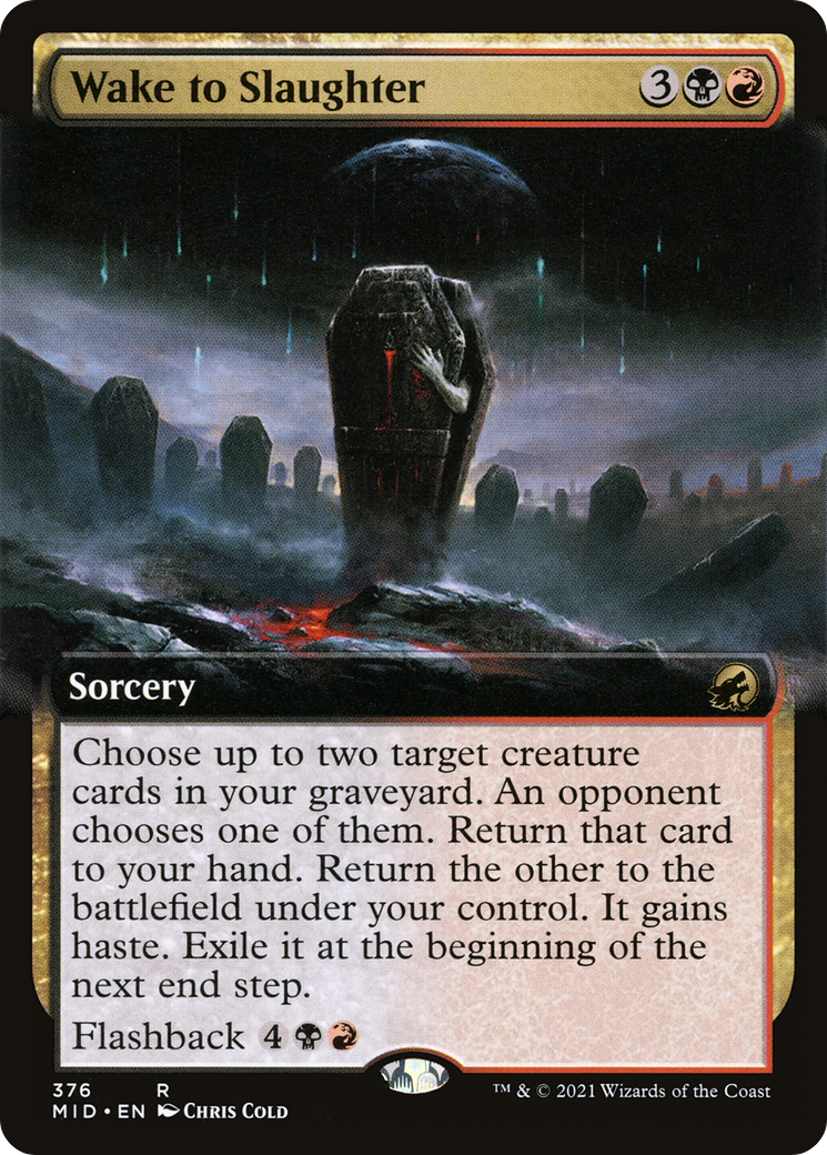 Wake to Slaughter (Extended Art) (376) Foil - Innistrad: Midnight Hunt