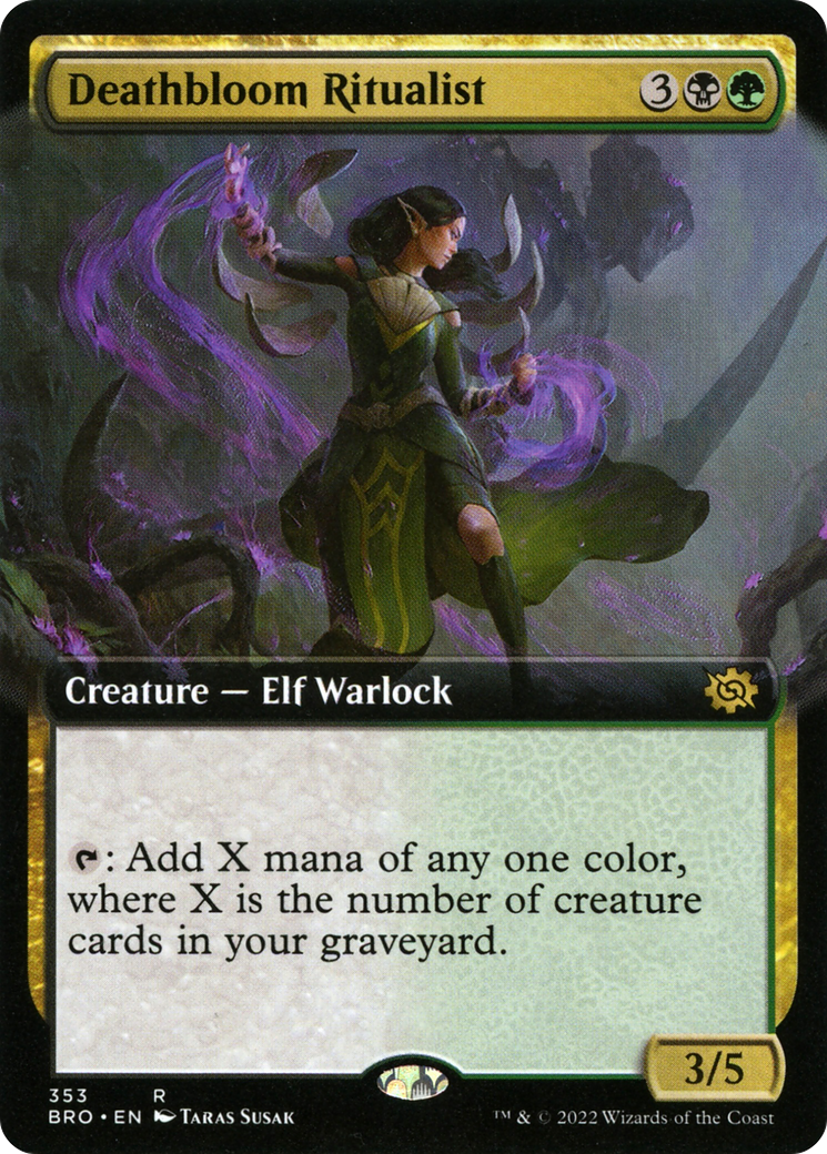 Deathbloom Ritualist (Extended Art) (353) Foil - The Brothers' War