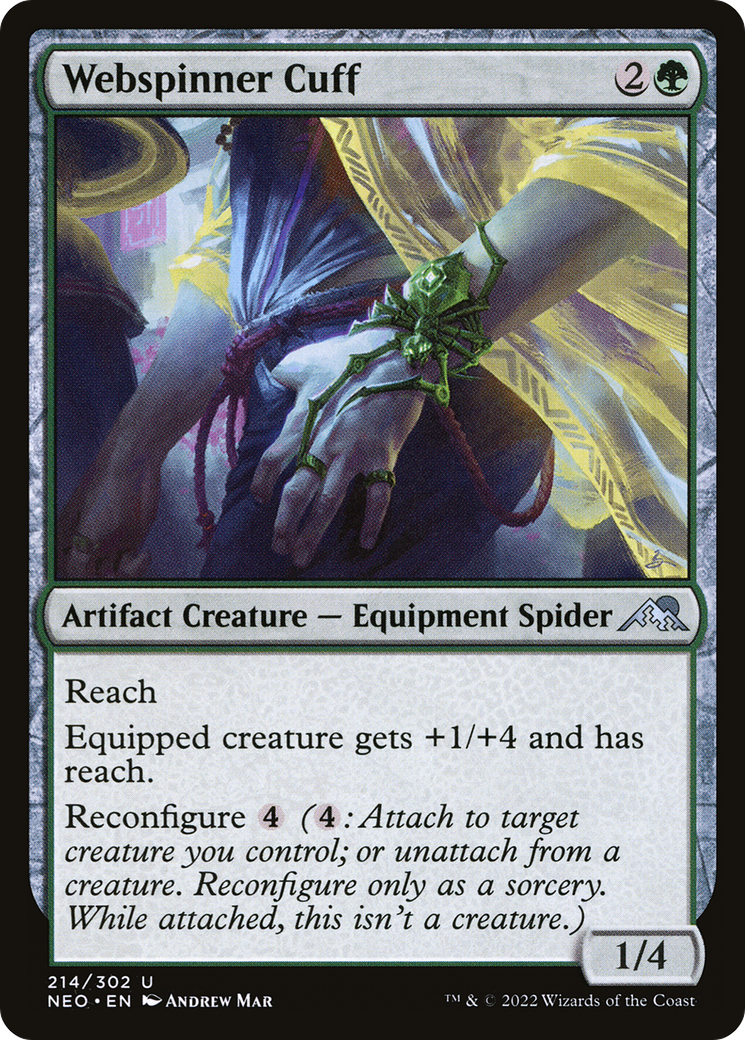 Webspinner Cuff (214) Foil - Kamigawa: Neon Dynasty