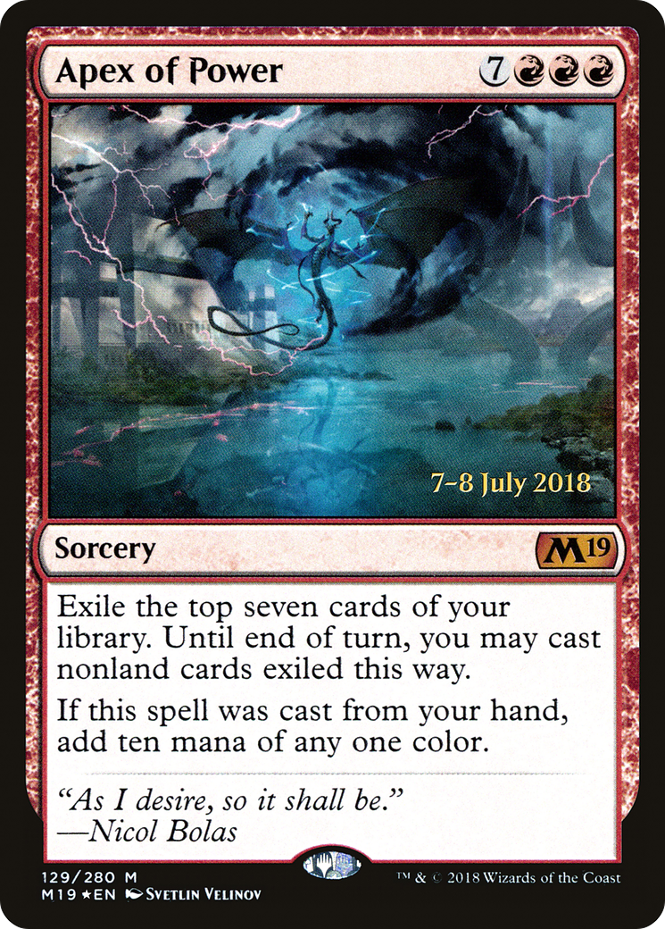 Apex of Power (129s) Foil - Core Set 2019 Promos
