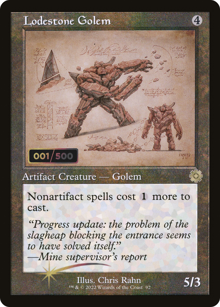 Lodestone Golem (Retro) (92z) Foil - The Brothers' War Retro Artifacts