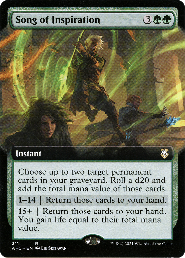 Song of Inspiration (Extended Art) (311) - Forgotten Realms Commander