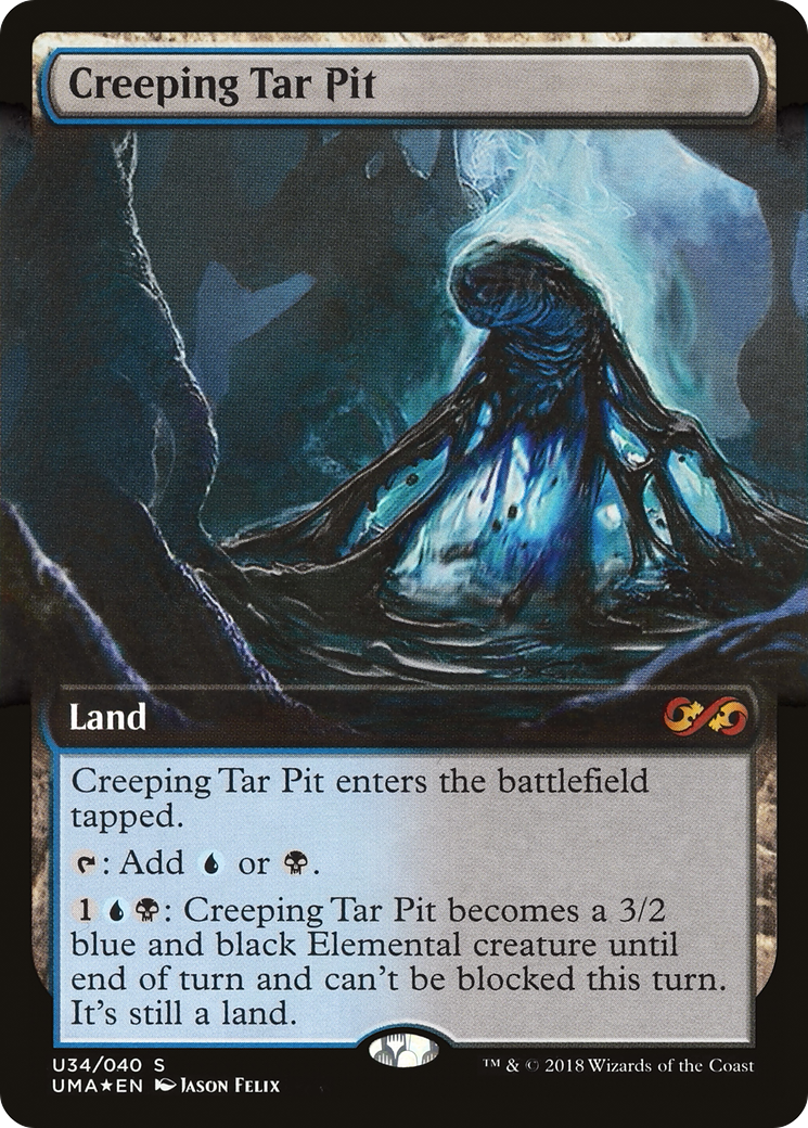 Creeping Tar Pit (Extended Art) (U34) Foil - Ultimate Box Topper