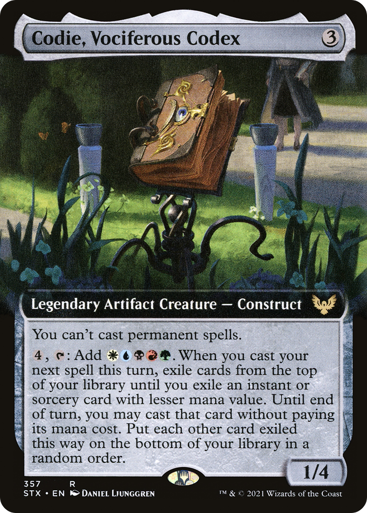 Codie, Vociferous Codex (Extended Art) (357) Foil - Strixhaven: School of Mages