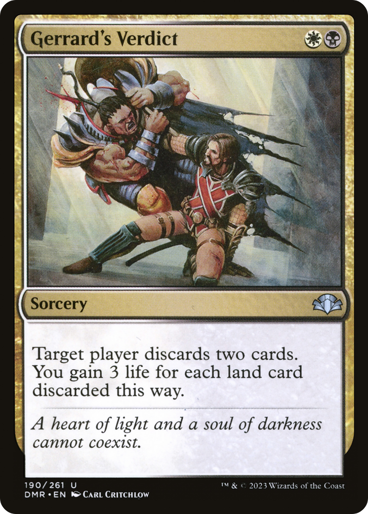 Gerrard's Verdict (190) Foil - Dominaria Remastered