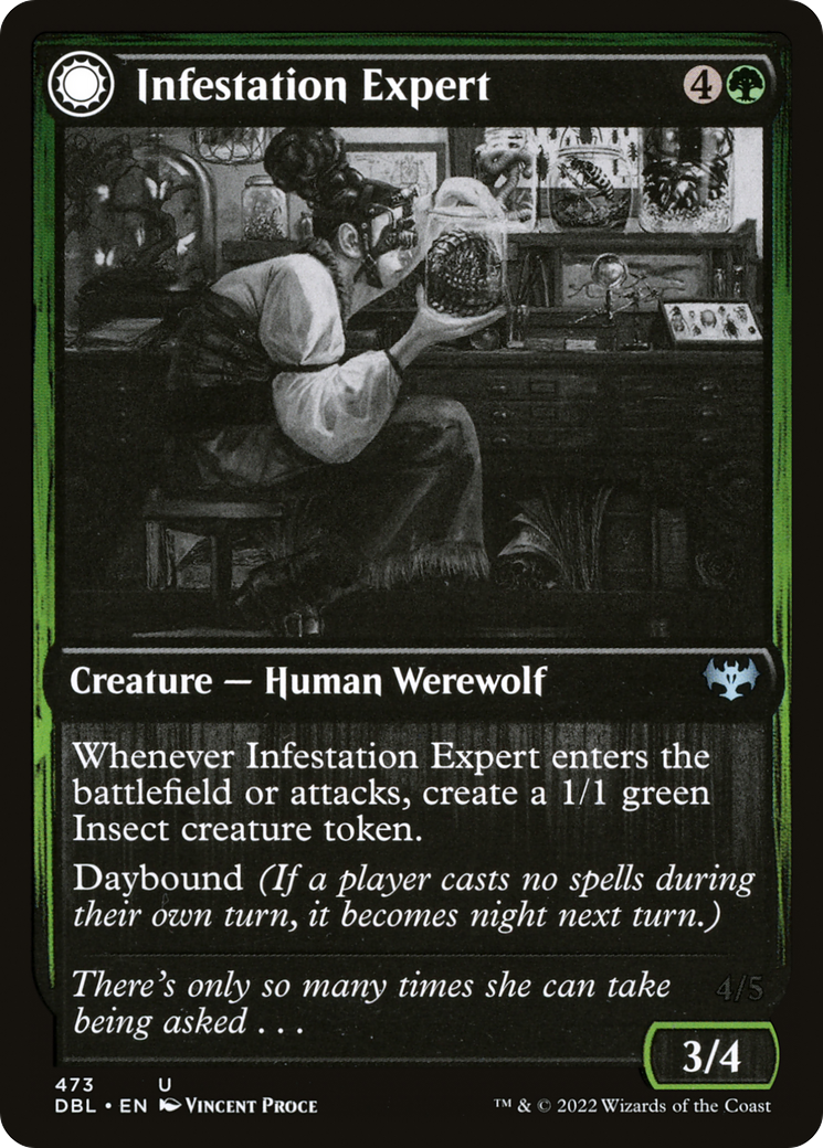 Infestation Expert // Infested Werewolf (473) Foil - Innistrad: Double Feature