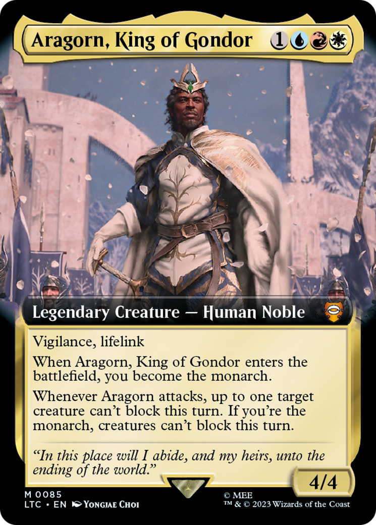 Aragorn, King of Gondor (Extended Art) (085) Foil - Tales of Middle-earth Commander