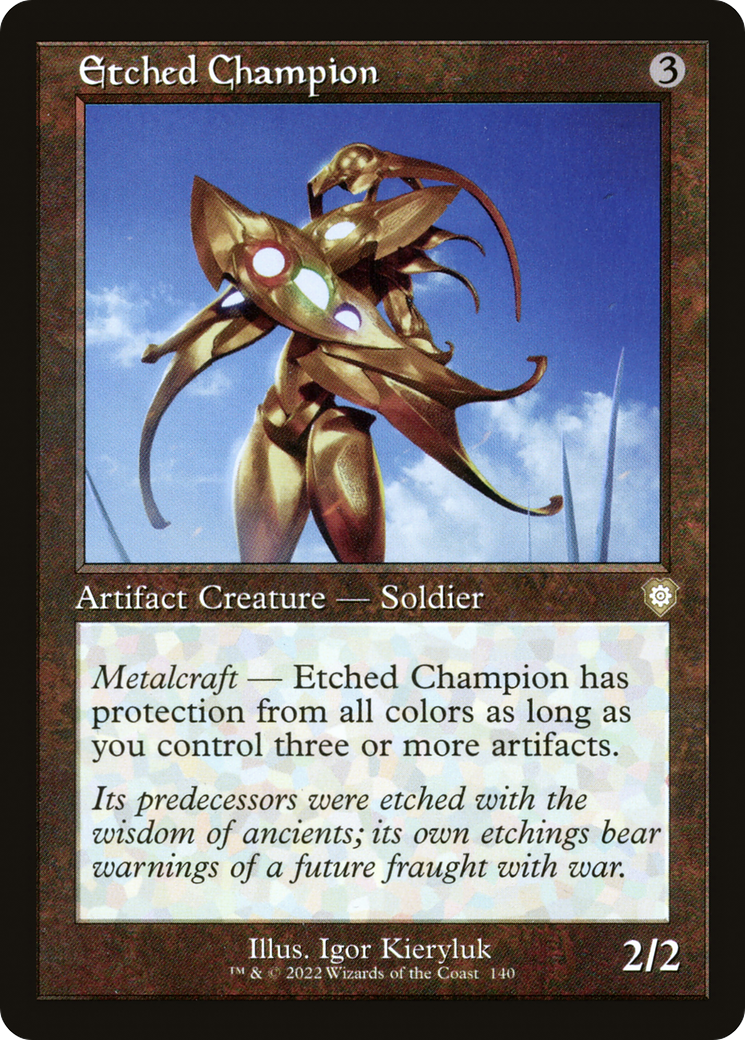 Etched Champion (Retro) (140) - The Brothers' War Commander