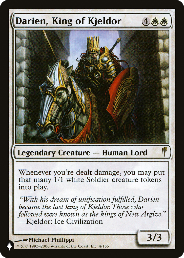 Darien, King of Kjeldor (CSP-4) - The List