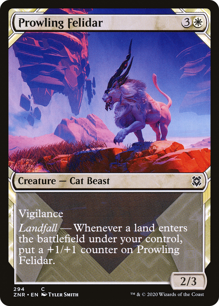 Prowling Felidar (Showcase) (294) Foil - Zendikar Rising