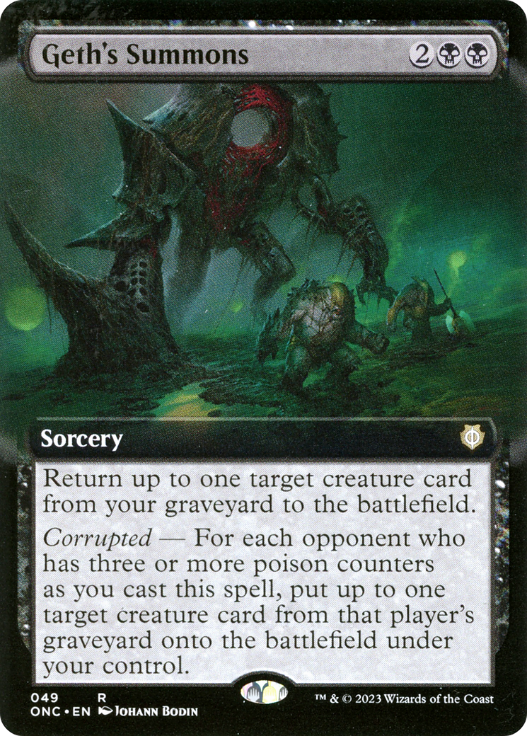 Geth's Summons (Extended Art) (049) - Phyrexia: All Will Be One Commander