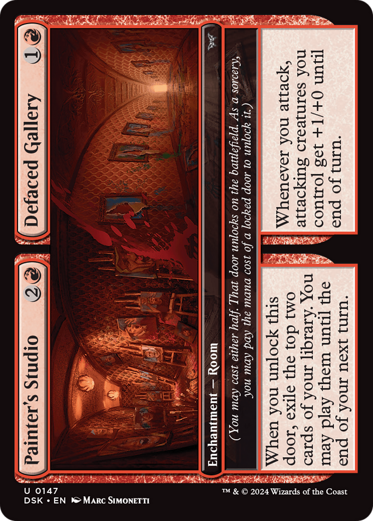 Painter's Studio // Defaced Gallery (147) Foil - Duskmourn: House of Horror