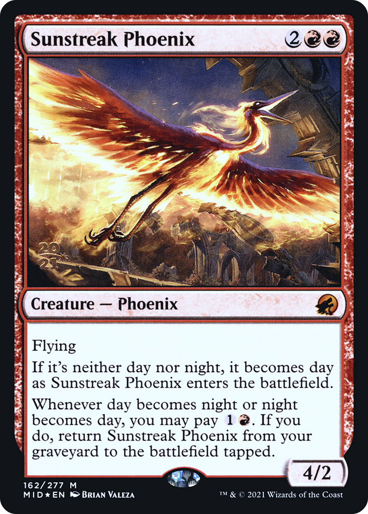 Sunstreak Phoenix (162s) Foil - Innistrad: Midnight Hunt Promos