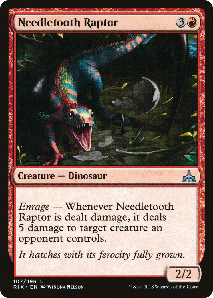 Needletooth Raptor (107) Foil - Rivals of Ixalan