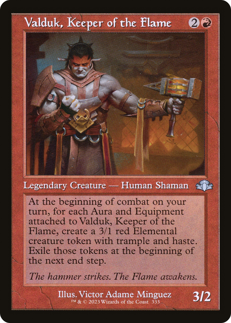 Valduk, Keeper of the Flame (Retro) (333) Foil - Dominaria Remastered