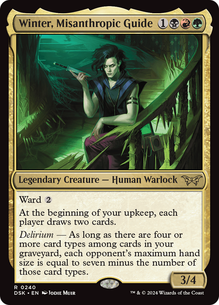 Winter, Misanthropic Guide (240) Foil - Duskmourn: House of Horror