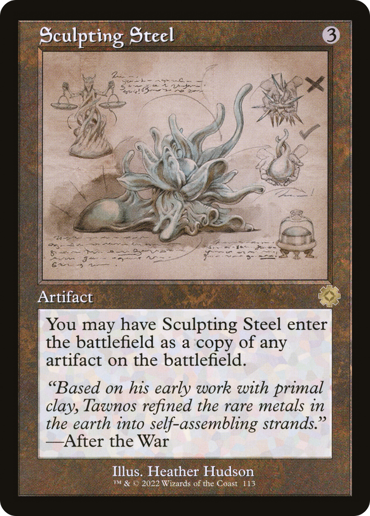 Sculpting Steel (Schematic) (Retro) (113) Foil - The Brothers' War Retro Artifacts