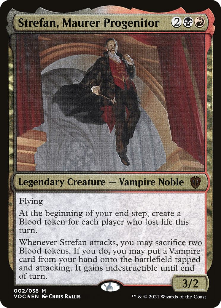 Strefan, Maurer Progenitor (Display Commander) – Thick Stock (002) Foil - Crimson Vow Commander Display Commanders