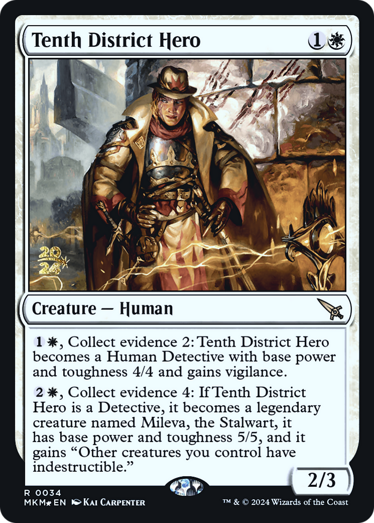 Tenth District Hero (034) Foil - Murders at Karlov Manor Promos