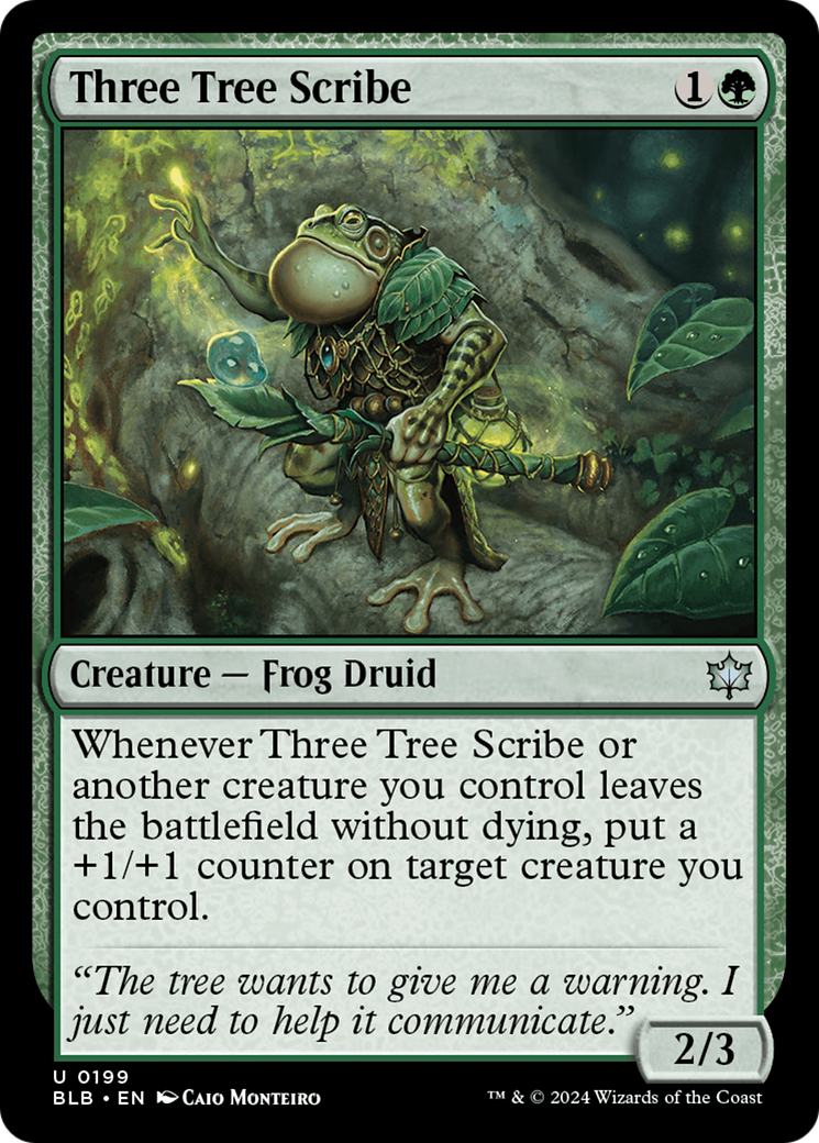 Three Tree Scribe (199) Foil - Bloomburrow
