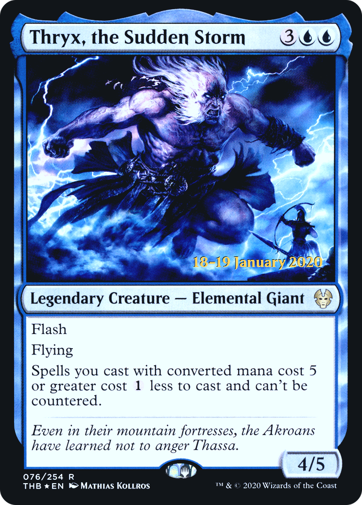 Thryx, the Sudden Storm (076) Foil - Theros Beyond Death Promos