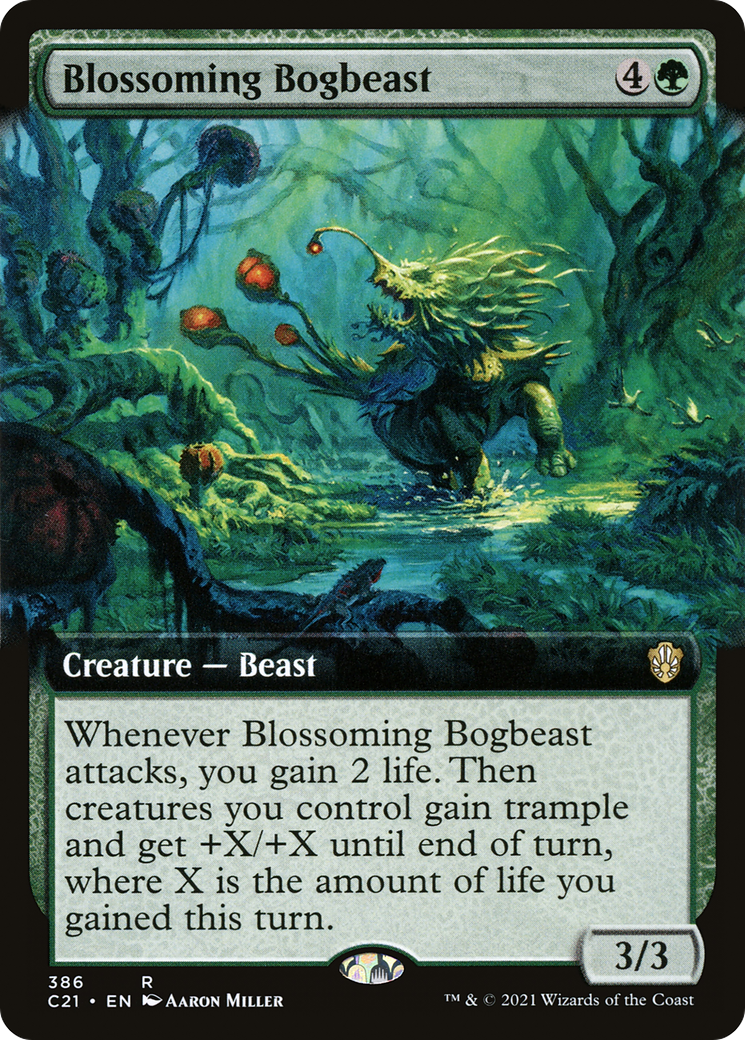Blossoming Bogbeast (Extended Art) (386) - Commander 2021