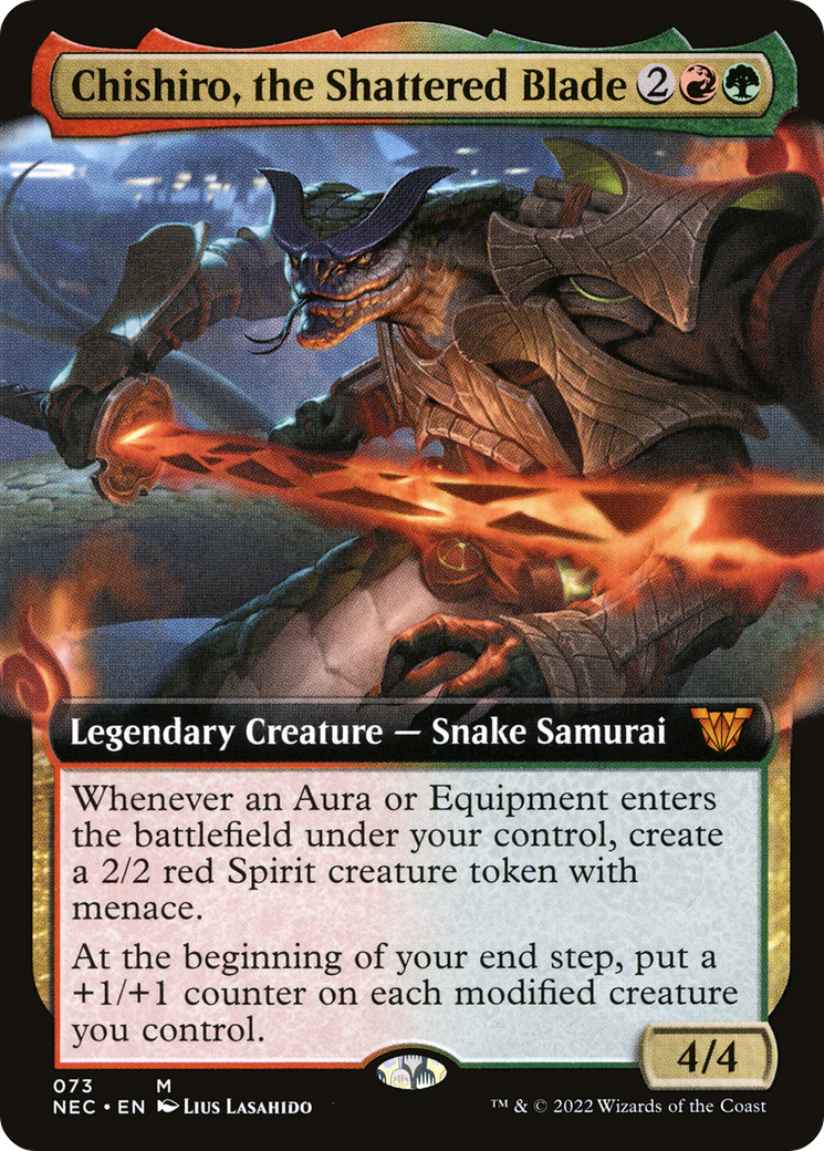Chishiro, the Shattered Blade (Extended Art) (073) - Neon Dynasty Commander